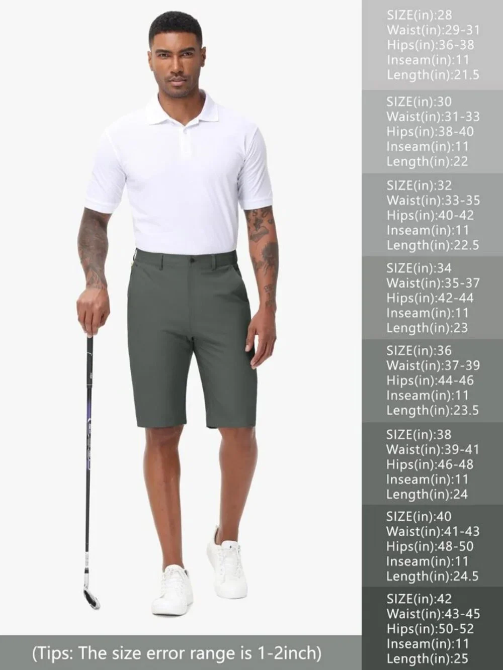 Men's Stretch Golf Dress Shorts 8